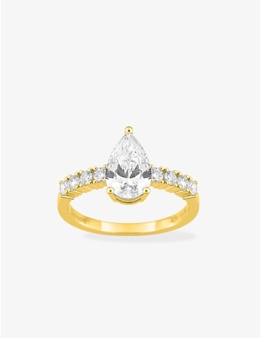 Bague solitaire accompagnée...