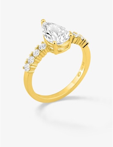 Bague solitaire accompagnée...