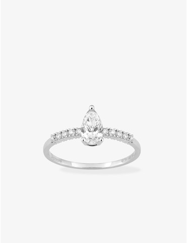 Bague solitaire accompagnée...