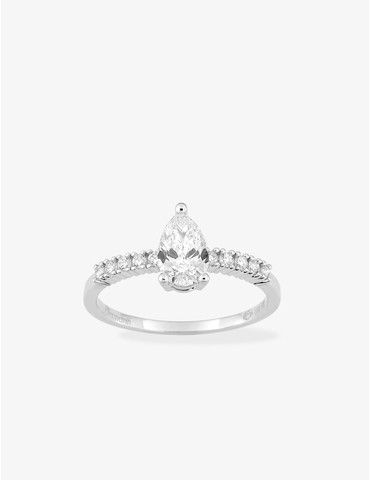 Bague solitaire accompagnée...
