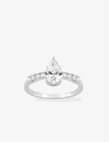 Bague solitaire accompagnée...