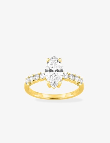 Bague solitaire accompagnée...