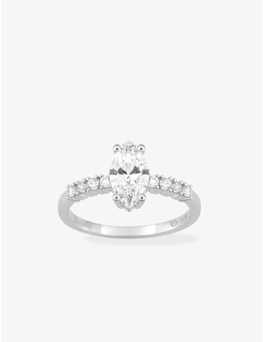 Bague solitaire accompagnée...