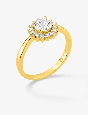 Bague en or jaune 750 ‰,...