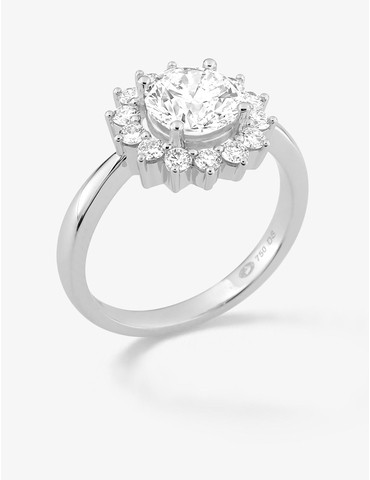 Bague en or blanc 750 ‰,...