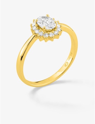 Bague en or jaune 750 ‰ et...