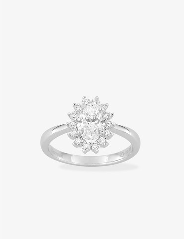 Bague en or blanc 750 ‰ et...