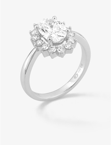 Bague en or blanc 750 ‰ et...