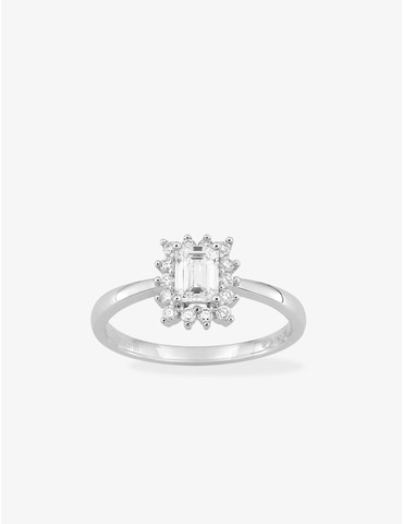 Bague en or blanc 750 ‰,...