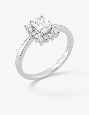 Bague en or blanc 750 ‰,...