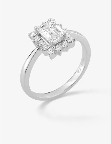 Bague en or blanc 750 ‰,...