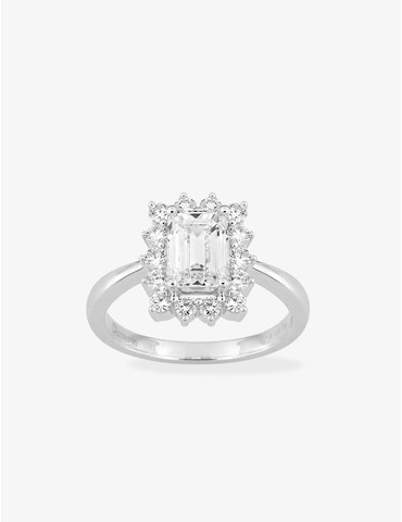 Bague en or blanc 750 ‰,...