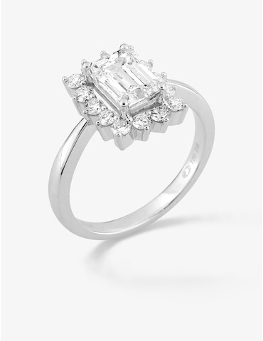 Bague en or blanc 750 ‰,...