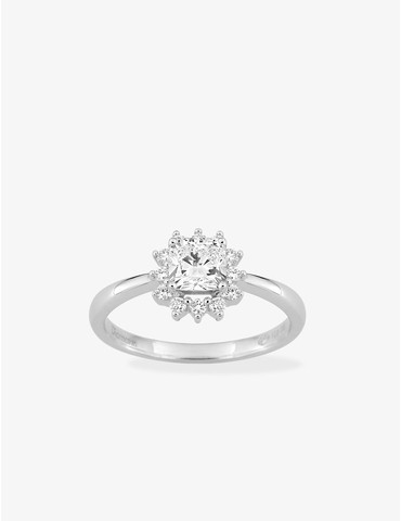 Bague en or blanc 750 ‰,...