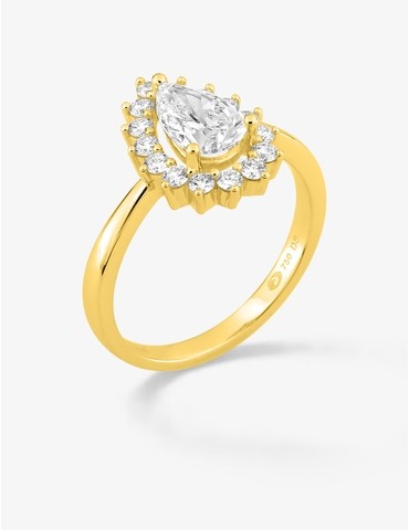 Bague en or jaune 750 ‰,...