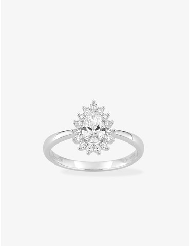Bague en or blanc 750 ‰,...
