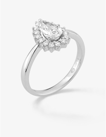 Bague en or blanc 750 ‰,...