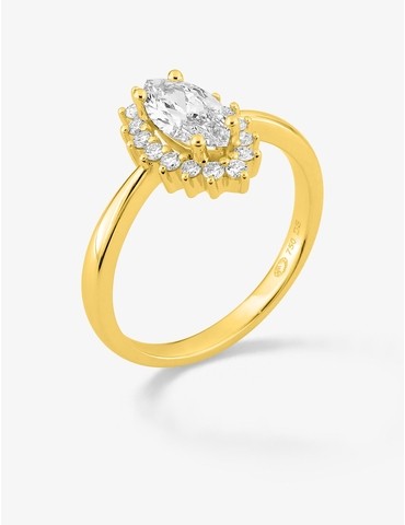 Bague en or jaune 750 ‰,...