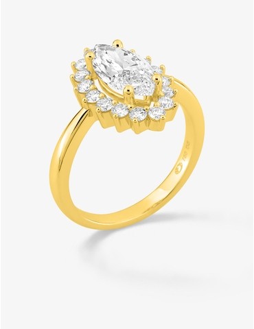 Bague en or jaune 750 ‰,...
