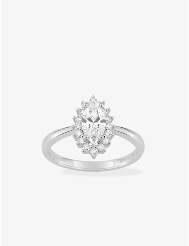 Bague en or blanc 750 ‰,...