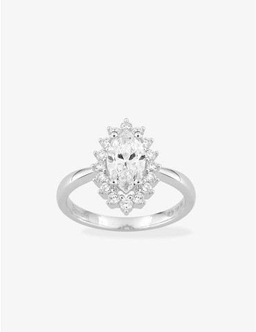 Bague en or blanc 750 ‰,...