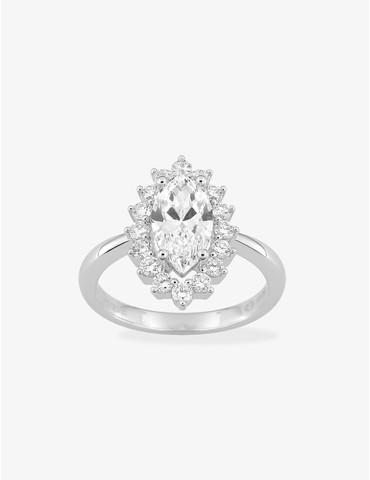 Bague en or blanc 750 ‰,...