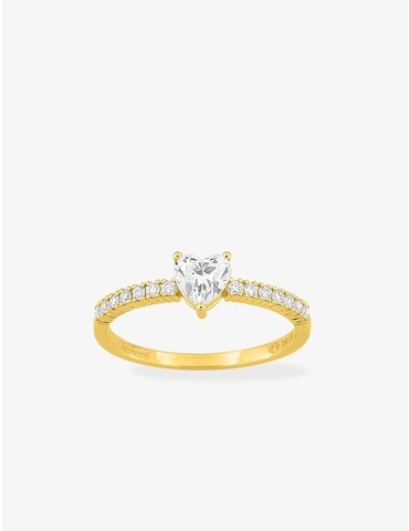 Bague solitaire accompagnée...