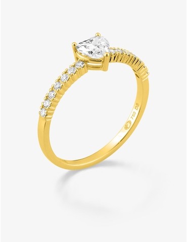 Bague solitaire accompagnée...