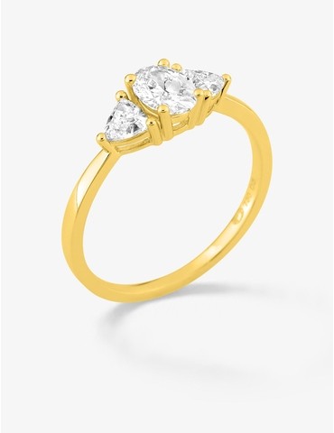 Bague solitaire accompagnée...