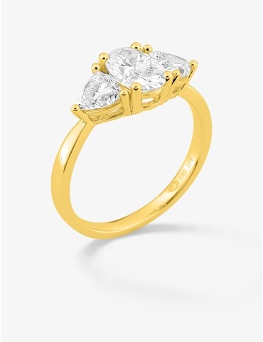 Bague solitaire accompagnée...