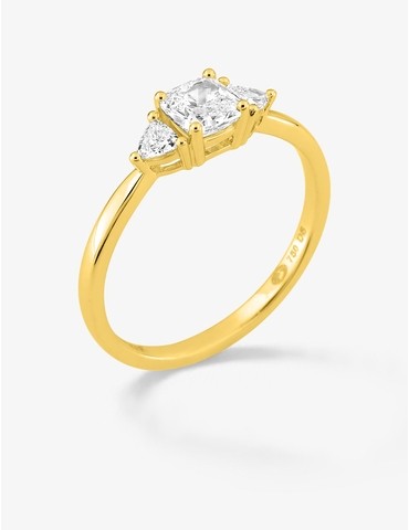 Bague solitaire accompagnée...