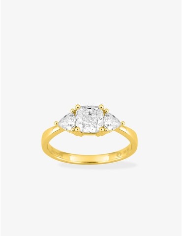 Bague solitaire accompagnée...