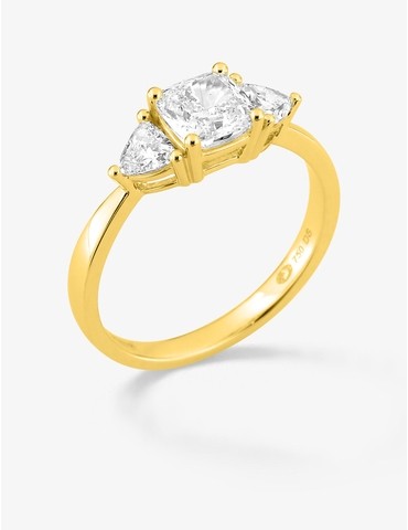 Bague solitaire accompagnée...