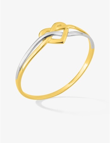Bague cœur en or jaune 375...