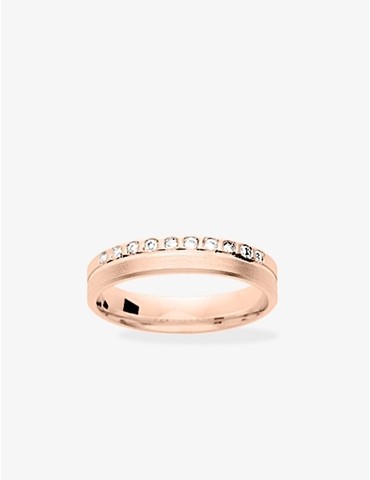 Alliance 750 ‰ rose avec 10...