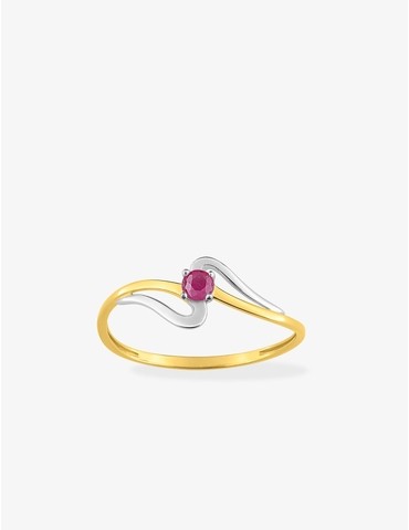 Bague or 375 ‰ jaune et...
