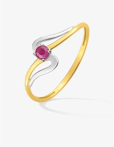 Bague or 375 ‰ jaune et...