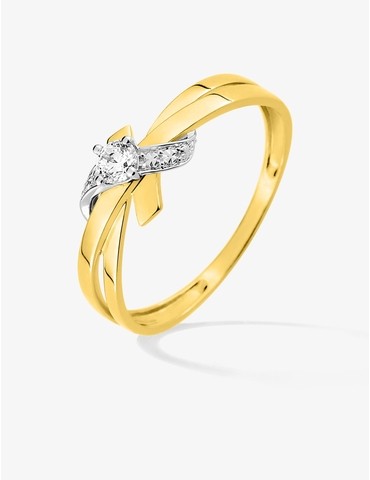 Bague or 375 ‰ jaune et...