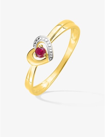 Bague or 375 ‰ jaune et...