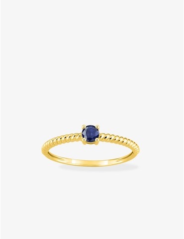 Bague or 375 ‰ jaune saphir...