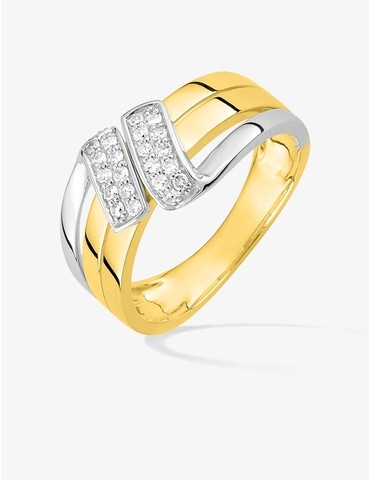 Bague or 750 ‰ jaune et...