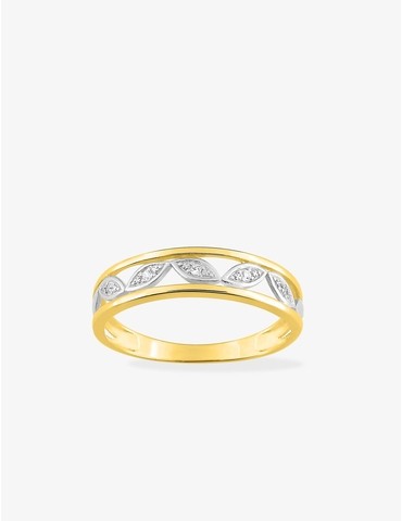 Bague or 375 ‰ jaune et...