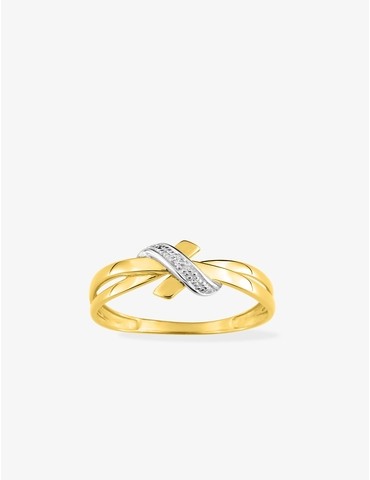 Bague or 375 ‰ jaune et...