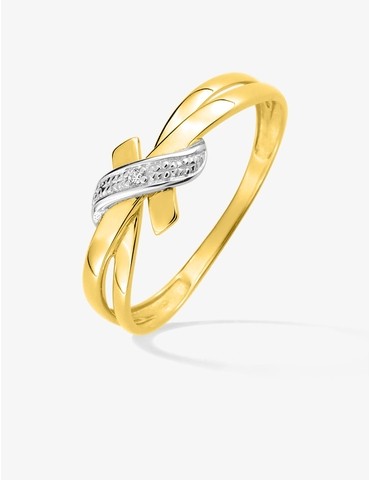Bague or 375 ‰ jaune et...