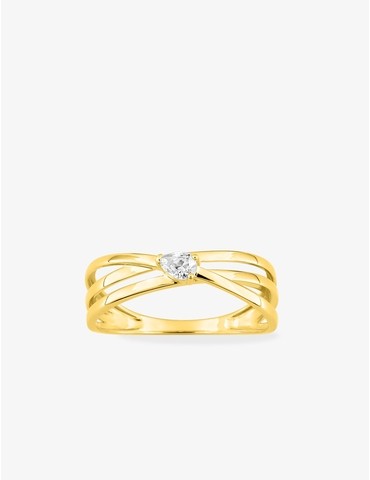 Bague croisée or 375 ‰...