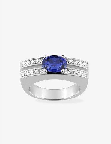 Bague saphir et diamants...