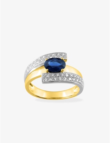 Bague or 750 ‰ jaune et...