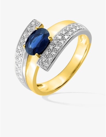 Bague or 750 ‰ jaune et...