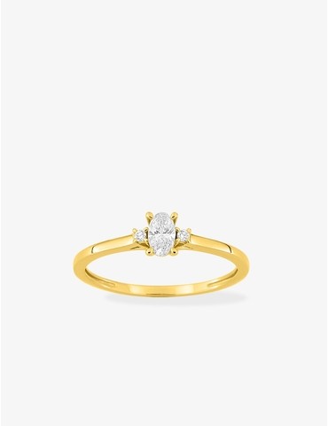 Bague solitaire ovale...