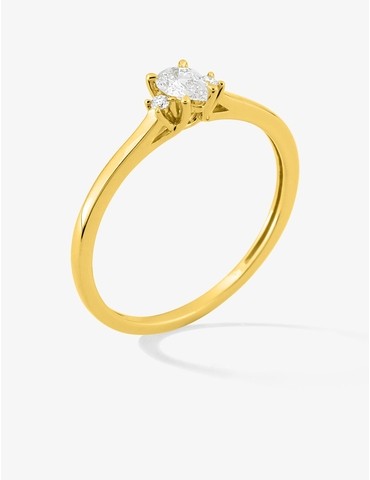 Bague solitaire poire...